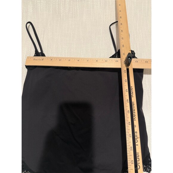 SKIMS Bodysuit Womens XL Black Cami Spaghetti Strap Square Neck Snap - Picture 2 of 8